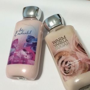 Two bath and body works lotions
